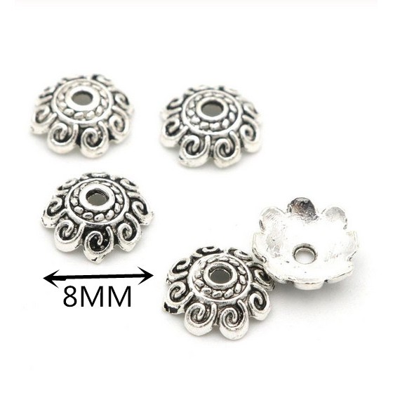 Set 100 phụ kiện làm trang sức hình hoa hướng dương 8x2.5mm