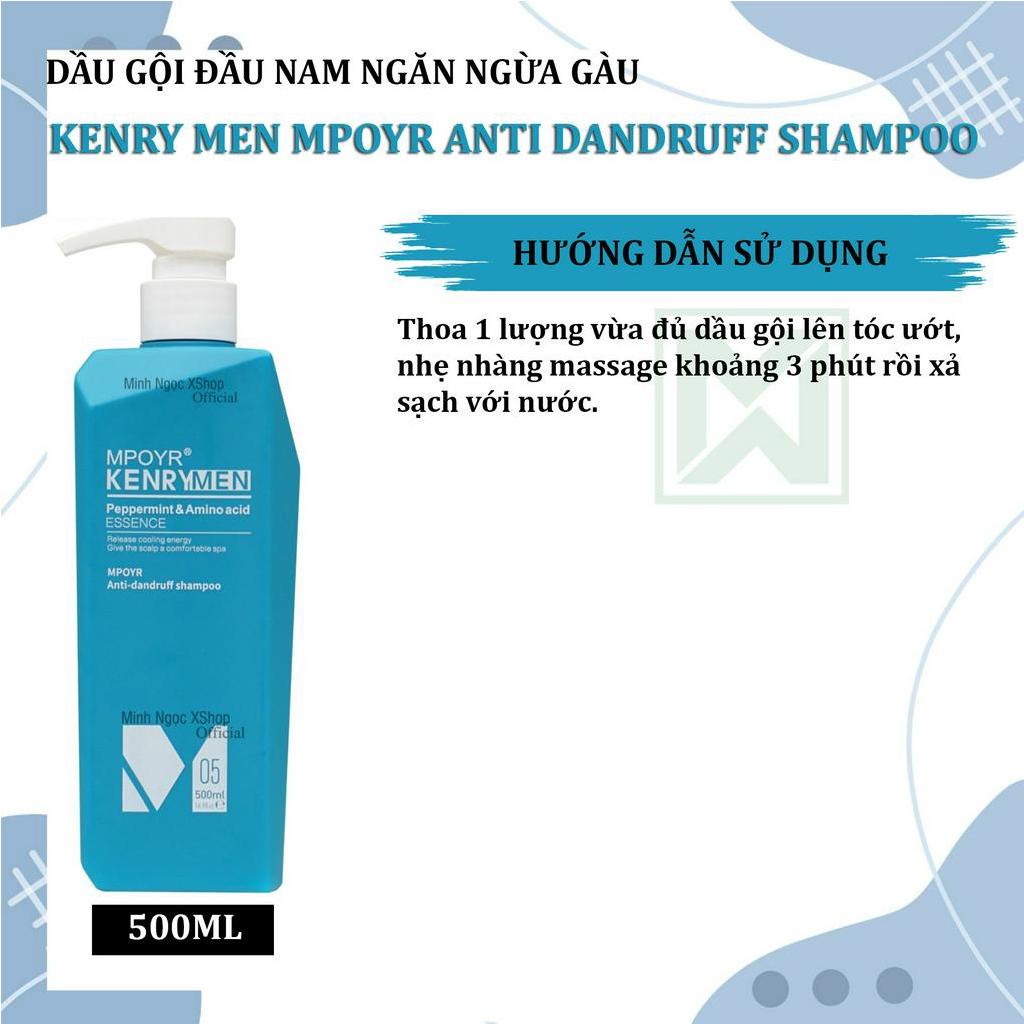 Dầu gội đầu nam ngăn ngừa gàu Kenry Men Mpoyr Anti Dandruff Shampoo 500ML