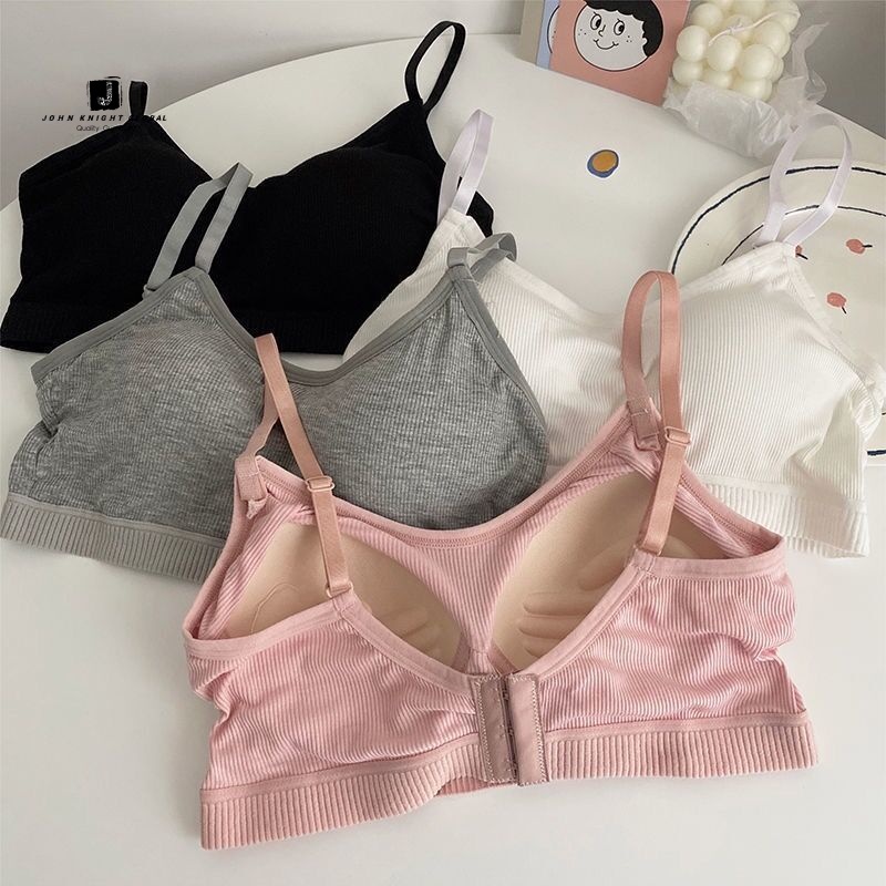 Áo lót vải cotton không gọng mát xa phong cách Hàn Quốc