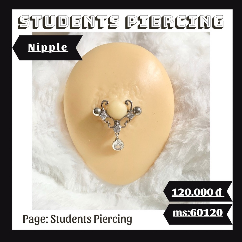 Khuyên Nipple - Khuyên Đeo Ngực Cá Tính - Khuyên Thép 316L