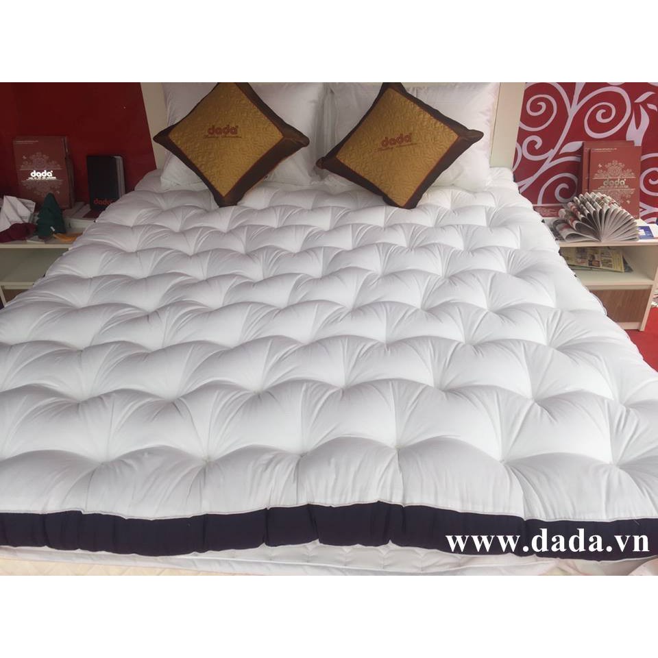 Topper Nệm DADA (đủ kích thước) chất liệu 100% cotton T300, Bông MiCro Fiber dùng cho Khách sạn Resort Cao Cấp