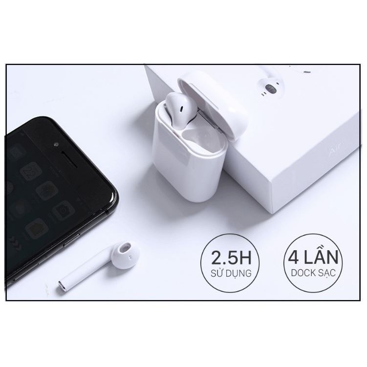 Tai nghe bluetooth i12 Loại tốt không dây i12 TWS - Tai Cảm ứng vân tay Pin khỏe