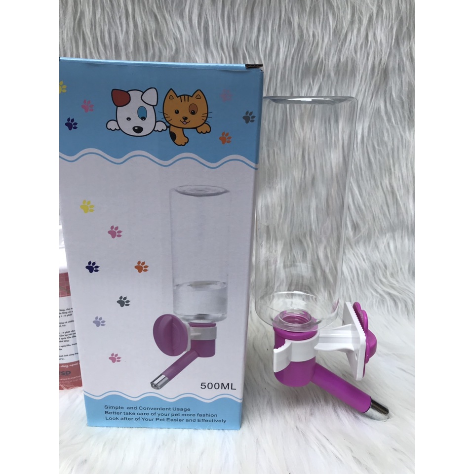 Bình nước tự động, bình nước treo chuồng tặng kèm bình nước 500ml