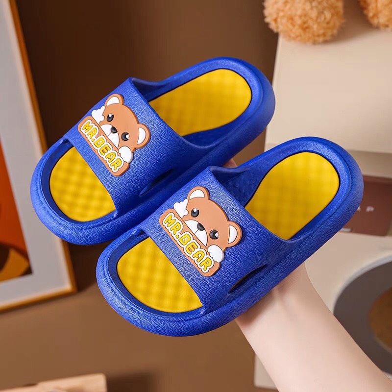 Dép nhựa đúc hình gấu bé trai bé gái mang đều đẹp