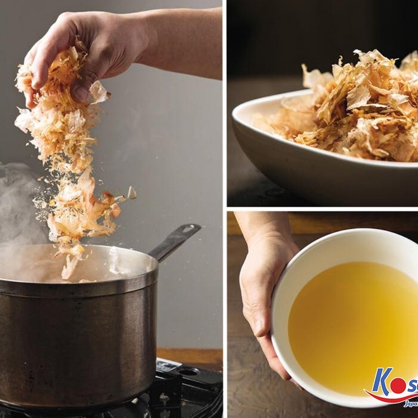 Cá bào tảo bẹ nấu nước Dashi cho bé ăn dặm