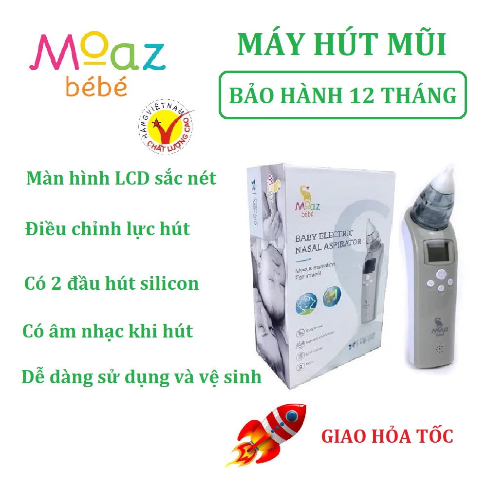 Máy hút mũi B.Well WC-150 và Moaz Bebe MB-010 hút dịch mũi cho bé làm sạch mũi tốt nhất