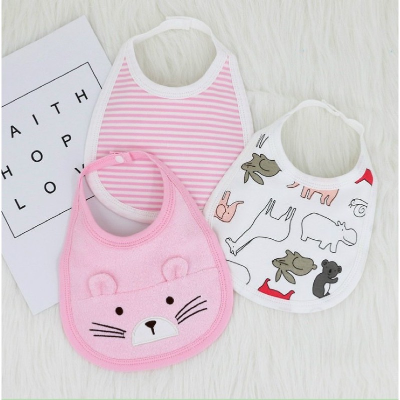 Set 3 yếm momcare chống thấm dây nhỏ [ babyboo]