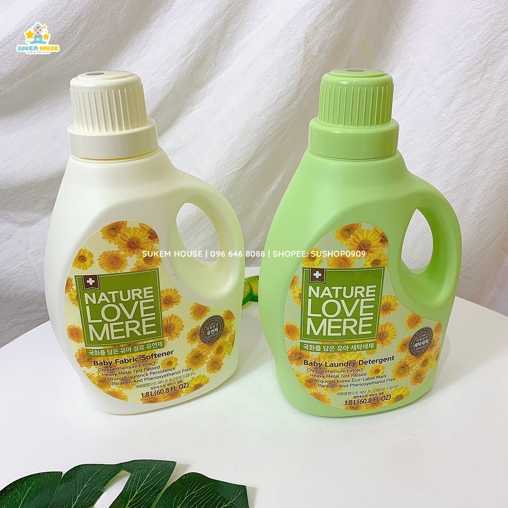 Nước giặt/xả quần áo cho bé Nature Love Mere