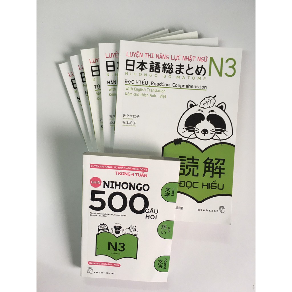 Combo Sách Somatome N3 trọn bộ + 500 Câu Hỏi N3