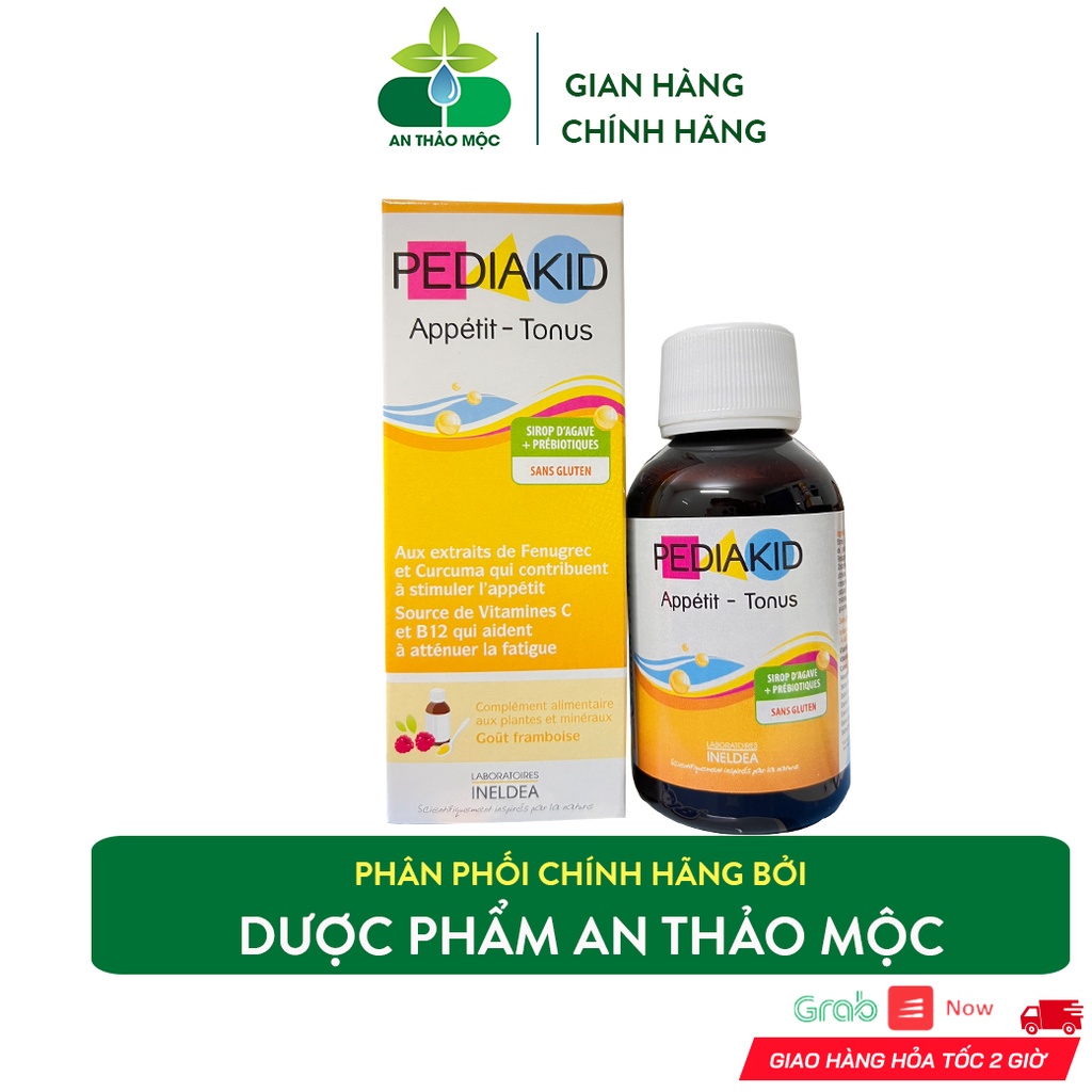 Siro Ăn Ngon PEDIAKID Appétit Tonus 125ml Kích Thích Bé Tiêu Hóa Tốt Thèm Ăn Tăng Cường Sức Khỏe