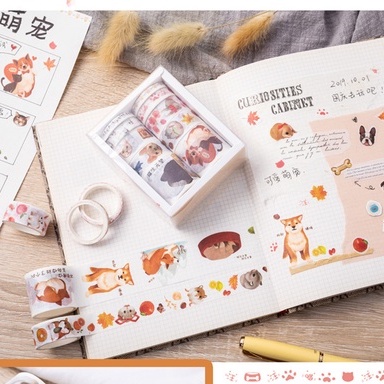 Set 10 Cuộn Băng Dính Nhiều Màu Sắc Đa Năng Tiện Dụng Trang Trí