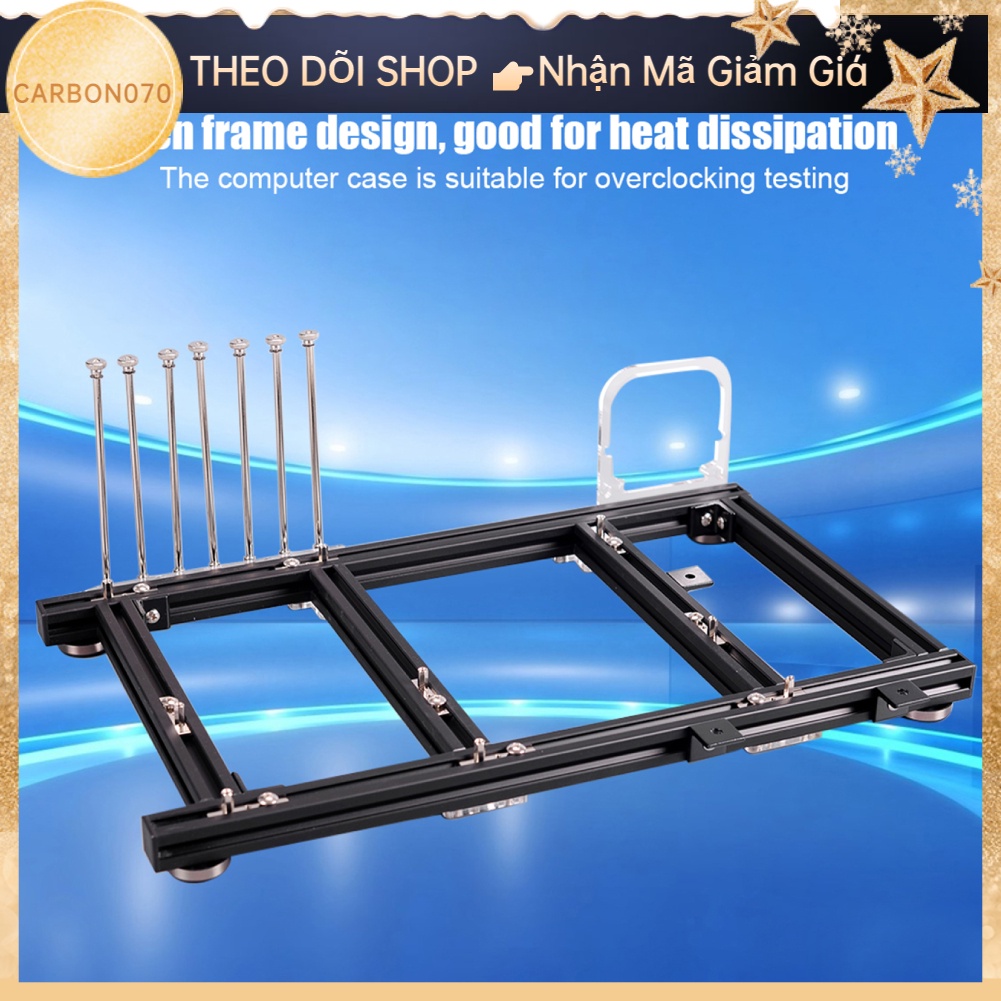 🌟Hàng HOT Khung hở đựng bo mạch chủ máy tính PC mở bằng hợp kim nhôm ATX DIY Nền tảng thử nghiệm ép xung