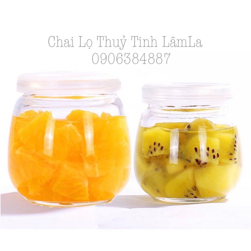 Hũ Thuỷ Tinh Sữa Chua Béo Nắp Nhựa 100ml 200ml