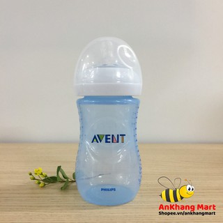 Bình sữa Avent Natural 260ml Xanh - Hồng (Núm số 2, 1 tháng +)