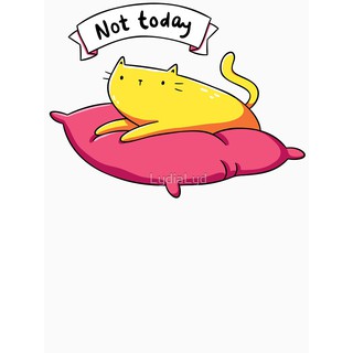 Áo đôi áo cặp NOT TODAY CAT siêu dễ thương