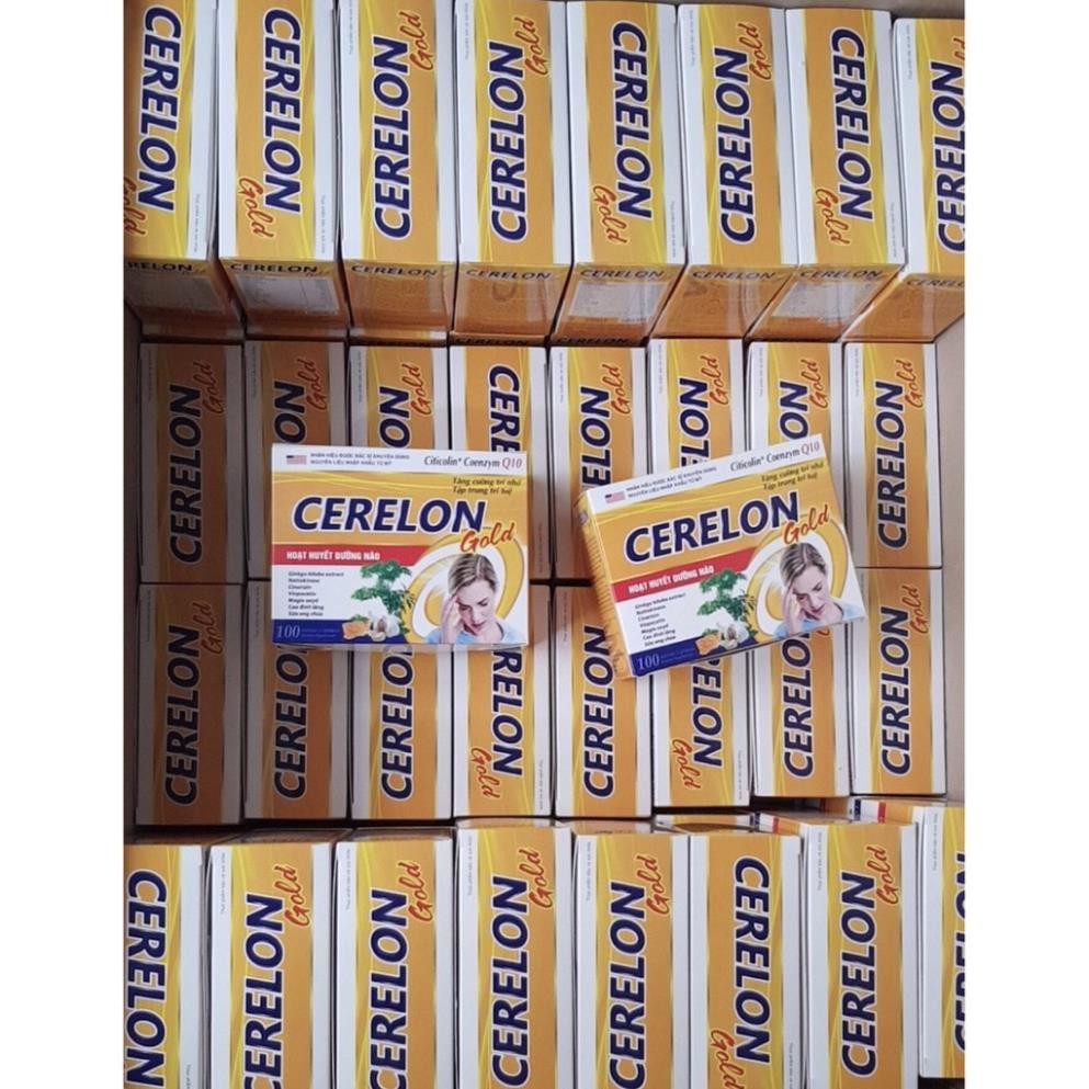 Viên uống Cerelon gold Giúp bổ sung dưỡng chất cho não hiệu quả viên uống hoạt huyết dưỡng não hộp 100v
