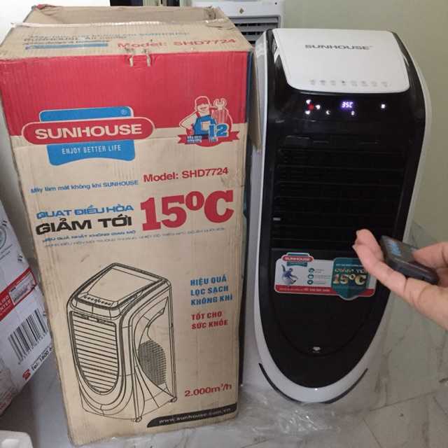 Quạt điều hoà hơi nước Sunhouse SHD7724 30 lít 30 m2 Thái Lan  - Hàng mới thanh lý