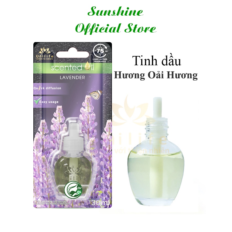 Tinh dầu thiên nhiên Unilife chính hãng, Tinh dầu xông phòng hương Oải Hương, khử mùi hôi, thơm dịu nhẹ, chai 30ml