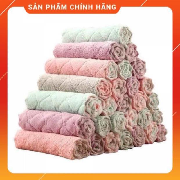 Set 10 Khăn 2 Mặt Lau Bát Đĩa Nhà Bếp Đa Năng (16cmX27cm)