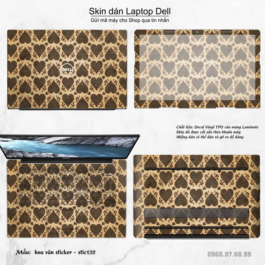 Skin dán Laptop Dell in hình Hoa văn sticker nhiều mẫu 22 (inbox mã máy cho Shop)