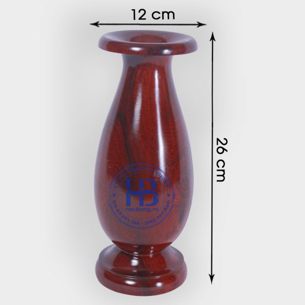 Lọ hoa bằng gỗ Hương 26cm
