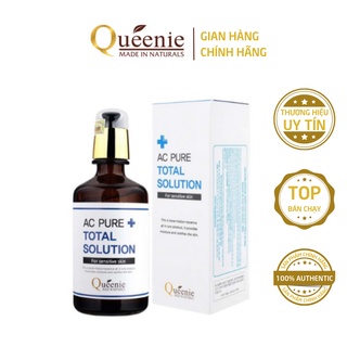 Serum dưỡng trắng da giảm mụn Queenie Total Solution siêu cấp ẩm sáng da Hàn Quốc chính hãng 50ml