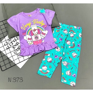 (sale) 10-22kg | Bộ dài thu đông bé gái đính nơ vai, thun borip (có size lớn đến 35kg)