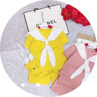 [ SET 4 CHI TIẾT ] SET BỘ NƠ CỔ KÈM TÚI THỎ