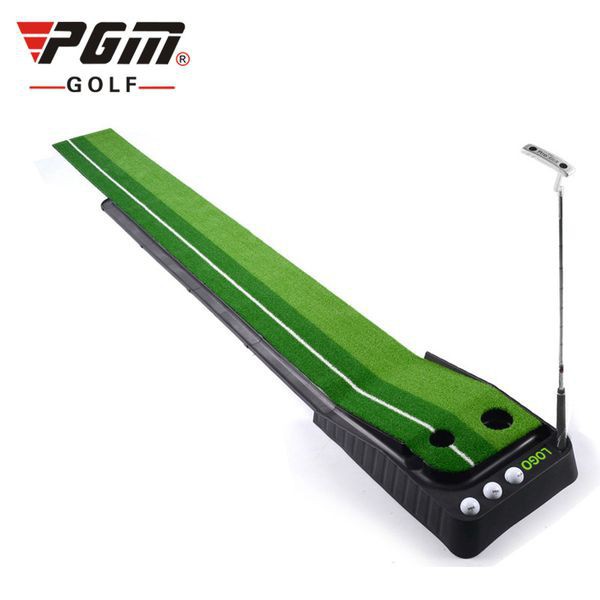 Thảm tập Putting Golf cao cấp chính hãng PGM (Gỗ - Nhựa) có máng trả bóng về bị trí đứng ( Tặng 5 bóng tập )