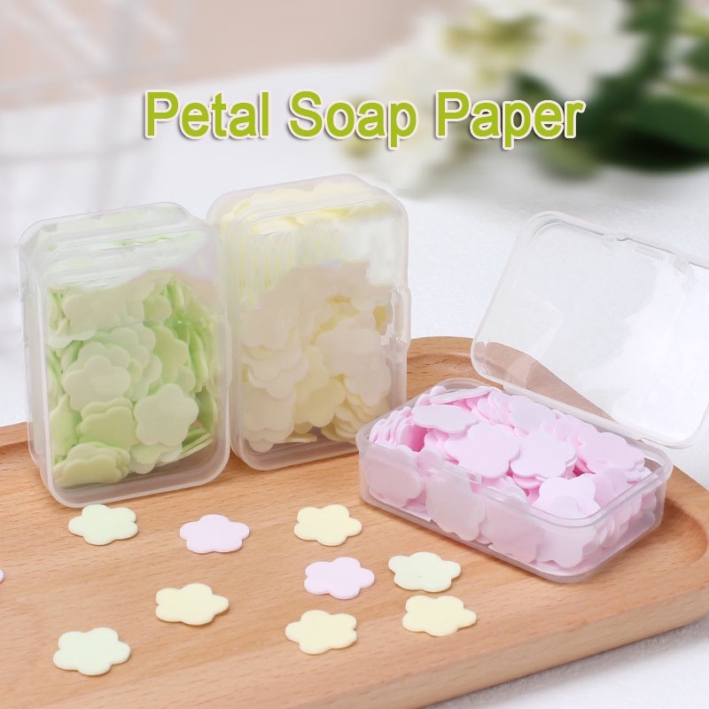 [Hàng mới về] Xà phòng rửa tay hình cánh hoa dùng một lần tiện dụng