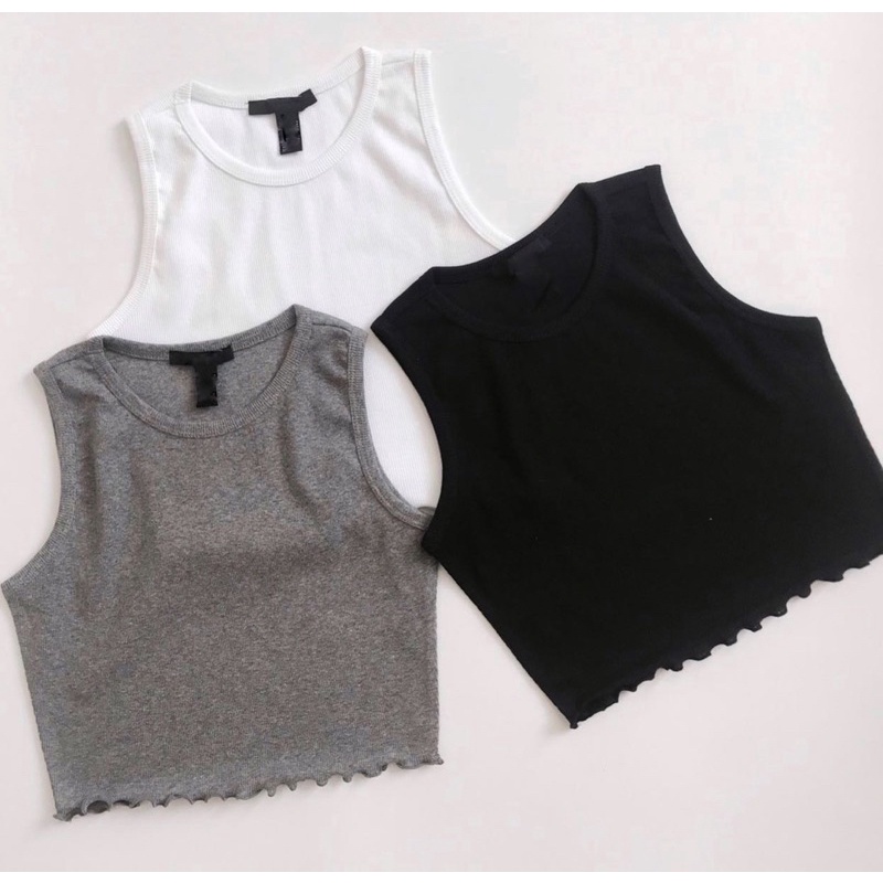 Áo croptop nữ ET.TEE vải thấm hút mồ hôi đủ size trắng, đen, xám A1898
