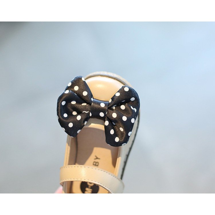 Giày Bé Gái - Giày búp bê da mềm phong cách Vitage Hàn Quốc có quai dán cho bé gái dễ thương V837