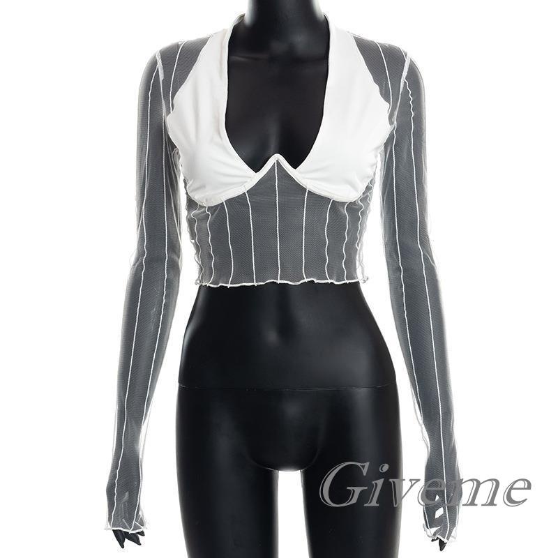 Áo Nữ Tay Dài Xuyên Thấu Thời Trang Quyến Rũ