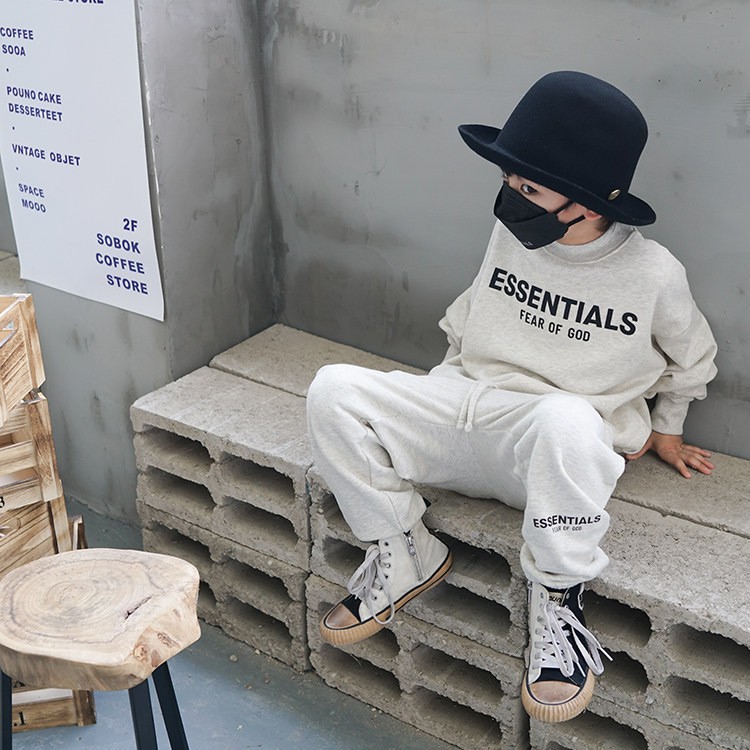 Áo nỉ in nổi Essentials Feal Of God cho bé , áo nỉ dáng rộng cao cấp unisex , Samyy_vn