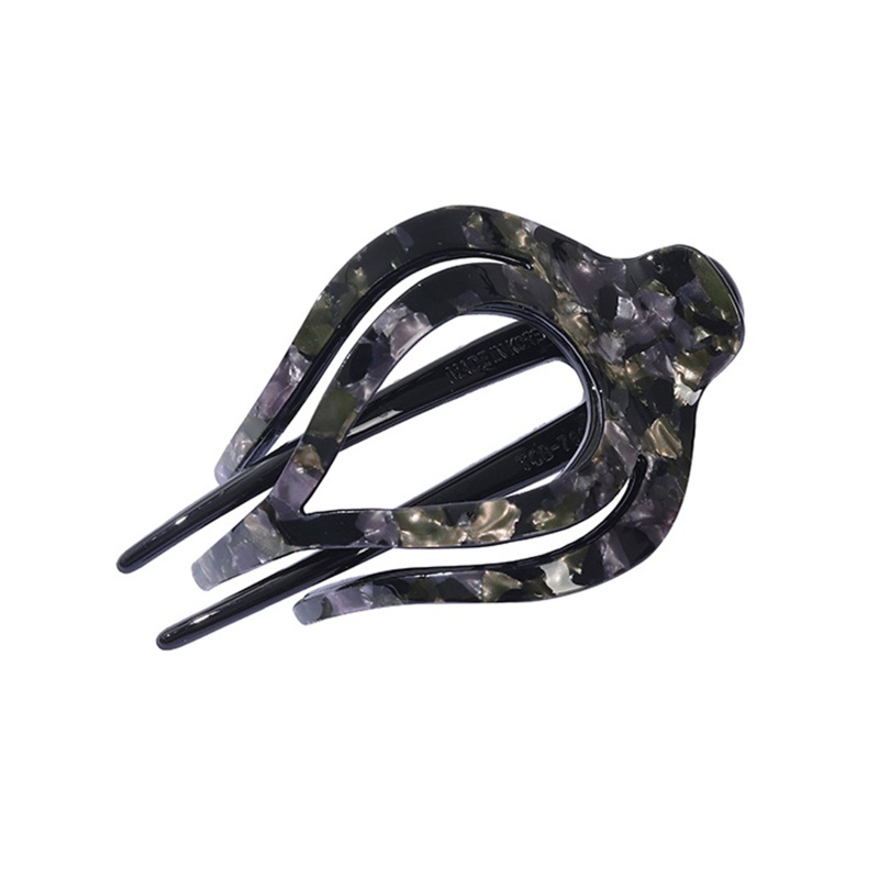 Kẹp Tóc Càng Cua Dày Họa Tiết Da Báo Kiểu Pháp