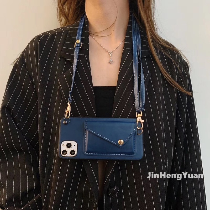 Coin Purse Leather Case for IPhone 11 12 Pro XS Max Mini XR SE2020 I6 7 8 Plus Lanyard Mobile Phone Cover Soft Leather Casing | BigBuy360 - bigbuy360.vn