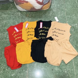 Sét bộ vải gân áo sát nách quần short