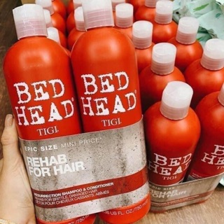 [ HOT TIGI ] Dầu gội kèm xả Tigi đỏ chính hãng giúp tóc mềm suôn mượt 750ml