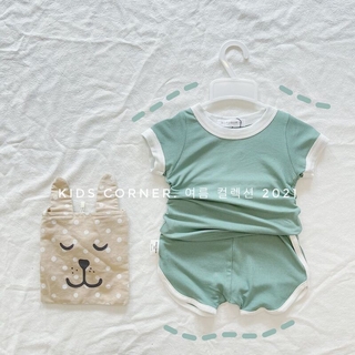 Set quần áo đùi minky mom xanh lá cho bé hàng chất xịn