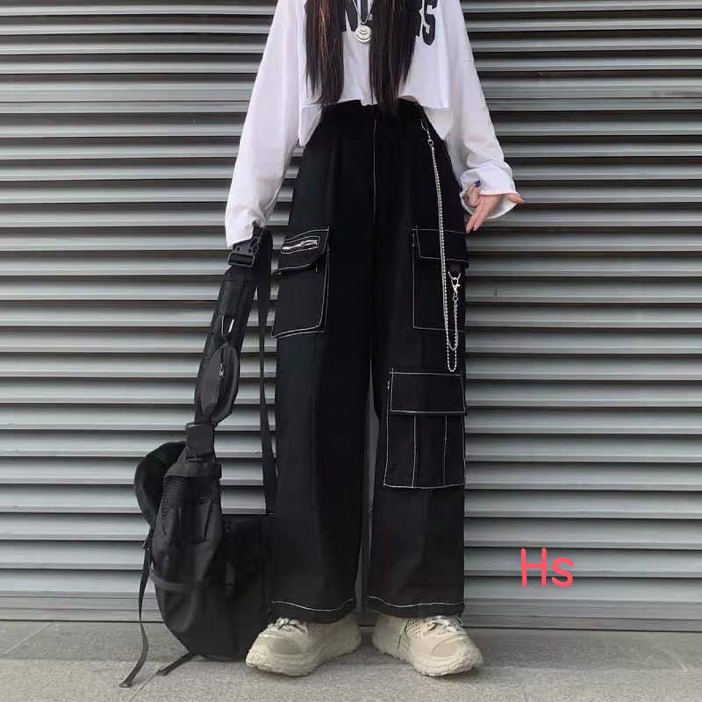 Quần Jogger Nam Nữ Giả Jean Tặng Kèm Xích Form Ống Rộng Để Xuông Hoặc Rút Dây Bo Gấu Unisex M.Store