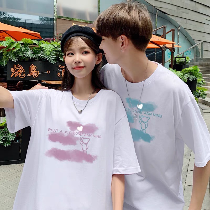 Áo Phông Đôi Nam Nữ Unisex, Form rộng tay lỡ, chất cotton su, không nhăn, in hình 5D