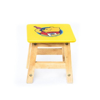 Ghế vuông in hình thú | Bàn ghế trẻ em bằng gỗ