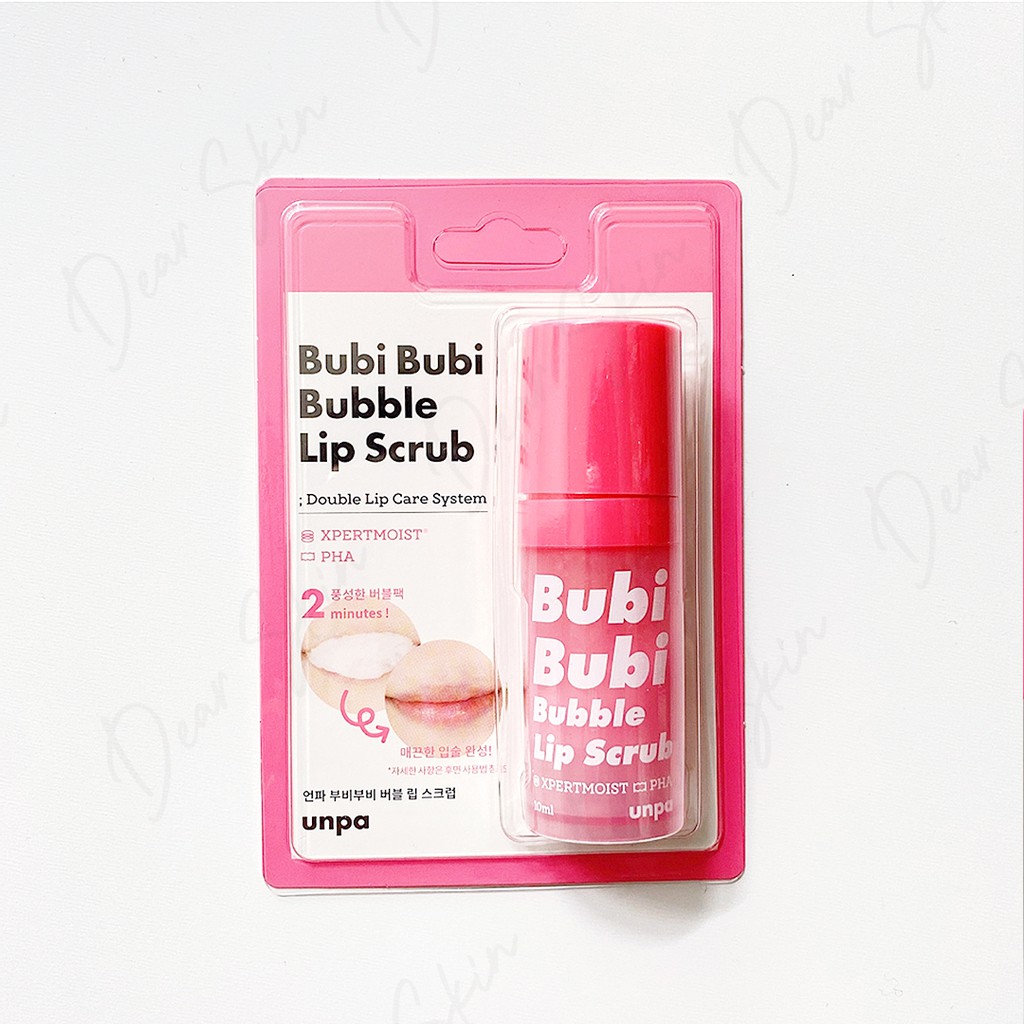 [Mẫu Mới 2021] Bubi Bubi Lip Son Dưỡng môi tẩy tế bào chết môi - tẩy da chết môi - gel làm mềm và hồng môi By Unpa