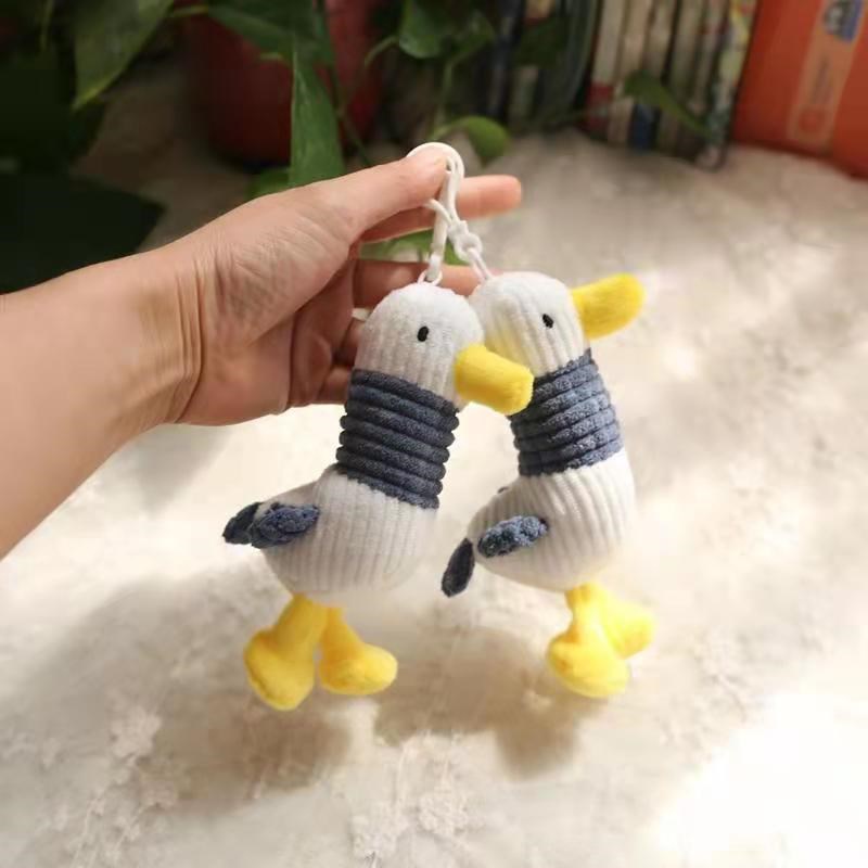 Móc chìa khoá, treo ba lô bông hình vịt cổ xanh cực cute làm quà tặng