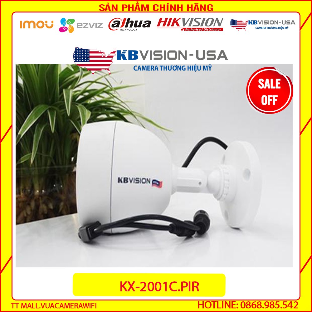 {Giá HỦY DIỆT} Camera HDCVI hồng ngoại 2.0 MP KBVISION KX-2001C.PIR - Bảo hành chính hãng 2 năm