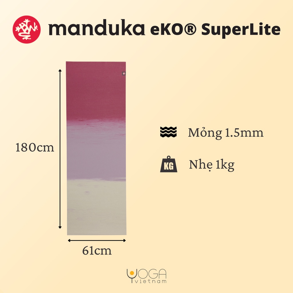 Thảm tập yoga du lịch MANDUKA EKO® SUPERLITE 1.5mm