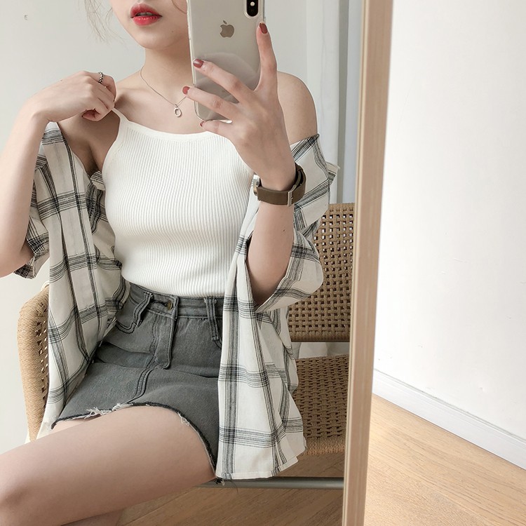 Áo Len Hai Dây Co Giãn Màu Sắc Kẹo Ngọt Kẻ Sọc Ngang 22631 Sơ Mi22631 | BigBuy360 - bigbuy360.vn