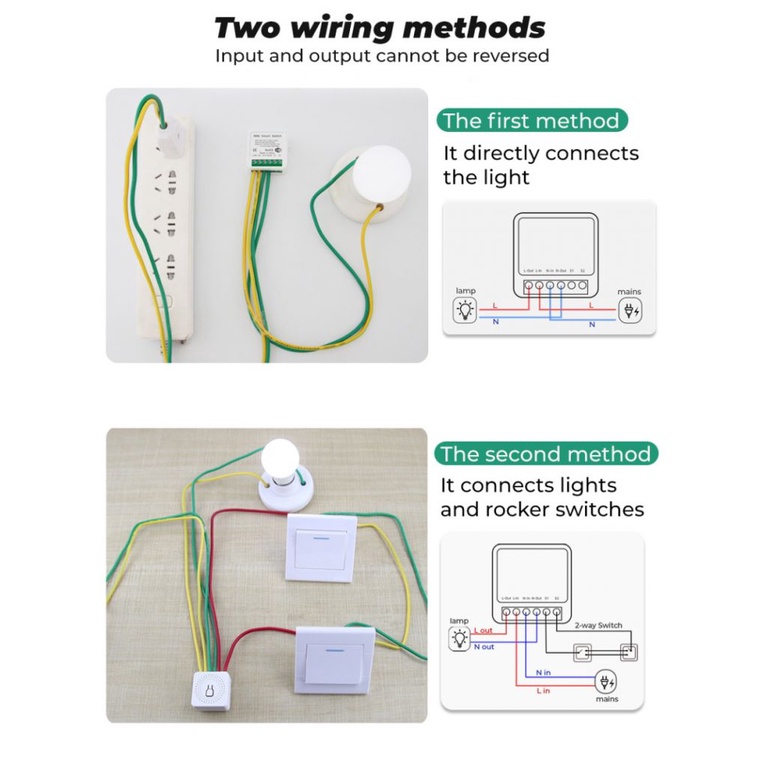 pw 16A MINI Wifi Smart Switch Timer Wireless Switches Smart Home Automation Compatible with Tuya Alexa Google Home pwatch