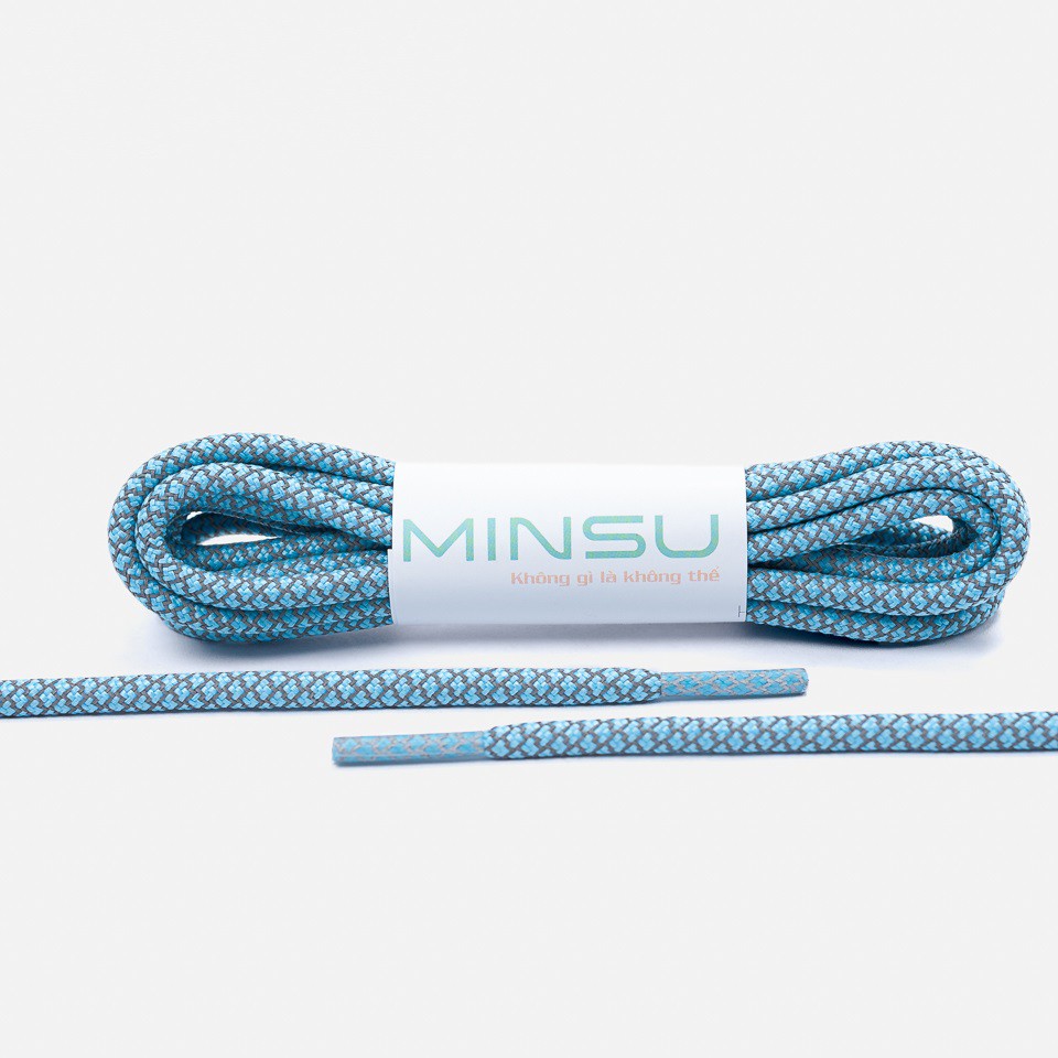 Dây Giày Phản Quang Tròn Chính Hãng MINSU Cao Cấp M9501, Dây Giày Thể Thao Shoelaces Bản Tròn Cho yz350, 500, 700, Yeezy