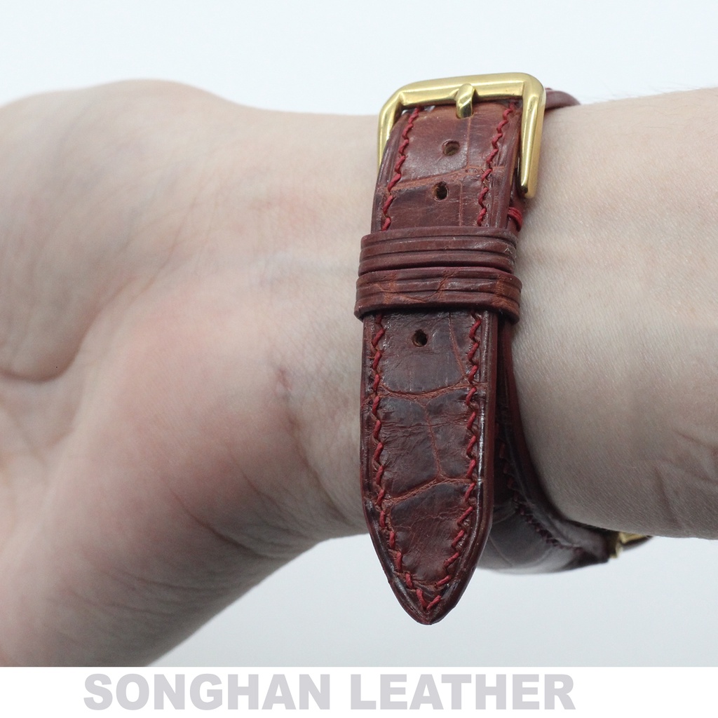 Dây Đeo Thay Thế Apple Watch Songhan Leather AW03.Dây Da Đồng Hồ Cá Sấu Nhiều Màu Dành Cho Apple Watch.BH 6 Tháng